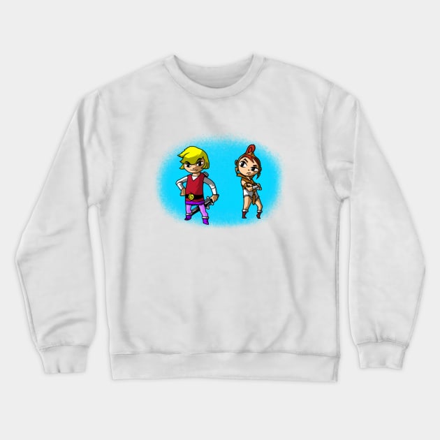 Adam and Teela Crewneck Sweatshirt by Chaosblue